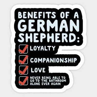 Benefits Of A German Shepherd Sticker